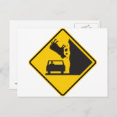 Merkteken voor de snelweg van de Cow Zone Briefkaart (Voorkant / Achterkant)