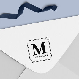 Merkteken voor moderne klassieke familienaam  zelfinktende stempel