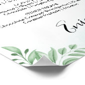 Merkteken voor usty Blue Eucalyptus Weddenschap Poster (Hoek)