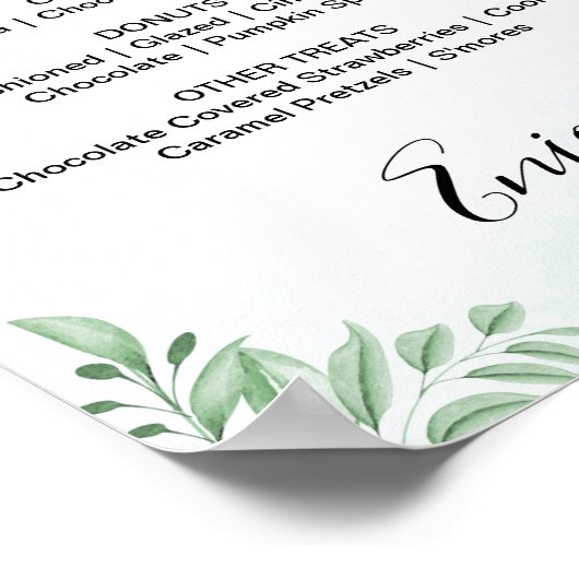 Merkteken voor usty Blue Eucalyptus Weddenschap Poster (Hoek)