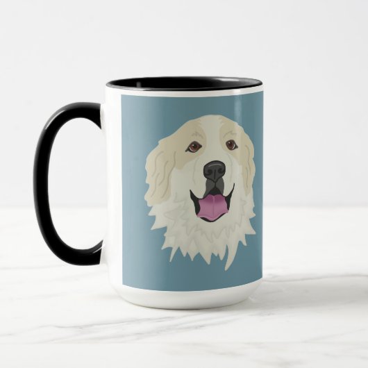  merktekens van de grote Pyreneeën  Mok (Links)