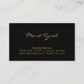 Merkwaardig bedrijfspictogram/goudmetaal/wereldwij visitekaartje (Achterkant)