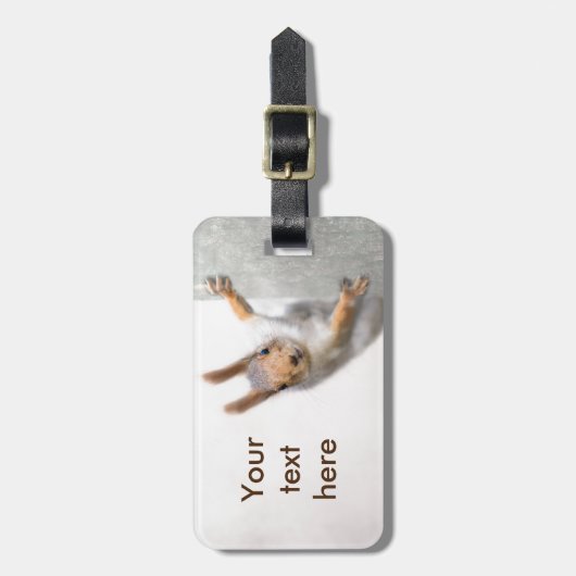 Merkwaardig eekhoorn bagagelabel (Voorkant verticaal)