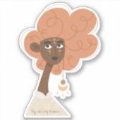 Merkwaardig haar grote dromen boho ster sticker (Voorkant)