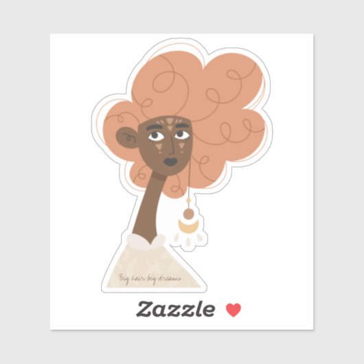 Merkwaardig haar grote dromen boho ster sticker (Vel)