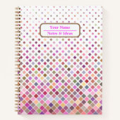 Merkwaardig patroonkwadratenNotitieboeken Notitieboek (Voorkant)