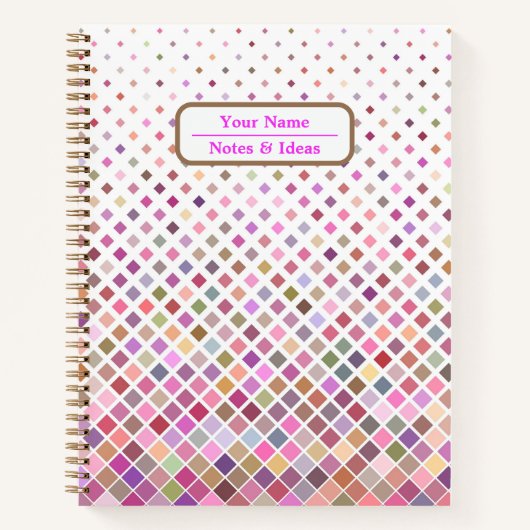 Merkwaardig patroonkwadratenNotitieboeken Notitieboek (Voorkant)
