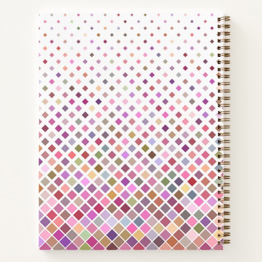Merkwaardig patroonkwadratenNotitieboeken Notitieboek (Achterkant)