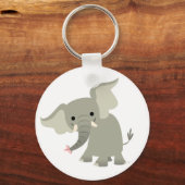Merkwaardige Cartoon Elephant Sleutelhanger (Voorkant)