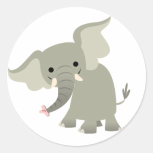 Merkwaardige Cartoon Elephant Sticker