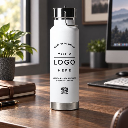 Merkwit Logo QR Code Wellness Waterfles