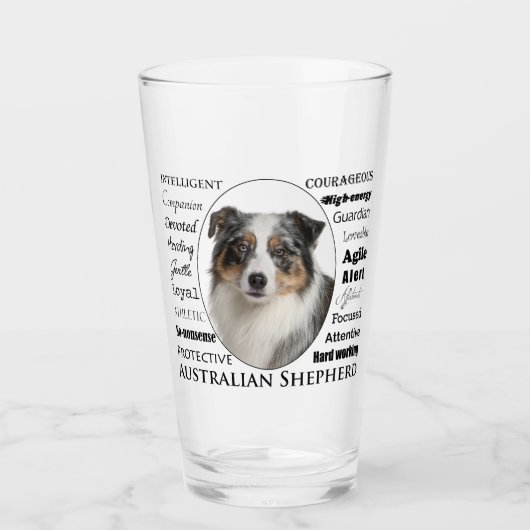 Merle Australian Shepherd Glas (Voorkant)