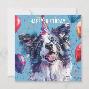 Merle Border Collie Verjaardagskaart