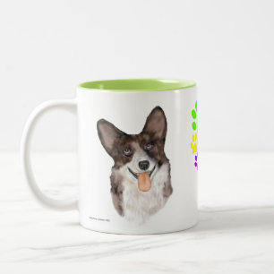 Merle Cardigan Corgi Tweekleurige Koffiemok