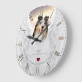 Merle Collie Angel Memorial, Golden Roman Dial - Grote Klok (Hoek)