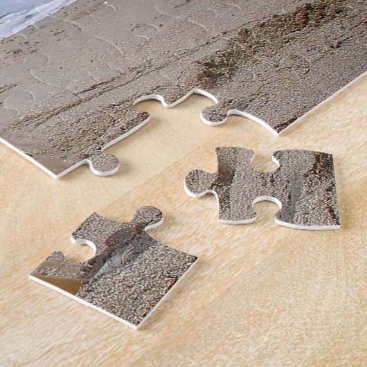 Merle Collie bij het strand Legpuzzel (Zijkant)