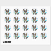 Merle Corgi Ronde Sticker (Vel)