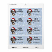 Merle Dapple Dachshund Hond van Kerstmis tot van G Etiket (Full Sheet)