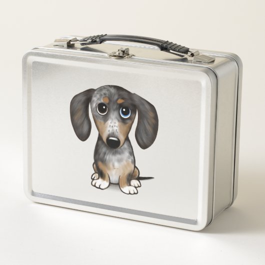 Merle Dapple Dachshund Schattige Wiener Dog (Voorkant)