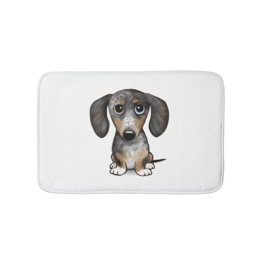 Merle Dapple Dachshund Schattige Wiener Dog Badmat (Voorkant)