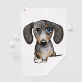 Merle Dapple Dachshund Schattige Wiener Dog Golfhanddoek (Insitu)