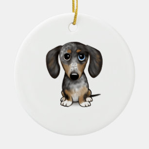 Merle Dapple Dachshund Schattige Wiener Dog Keramisch Ornament
