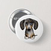 Merle Dapple Dachshund Schattige Wiener Dog Ronde Button 5,7 Cm (Voorkant /achterkant)