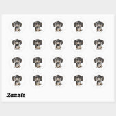 Merle Dapple Dachshund Schattige Wiener Dog Ronde Sticker (Vel)