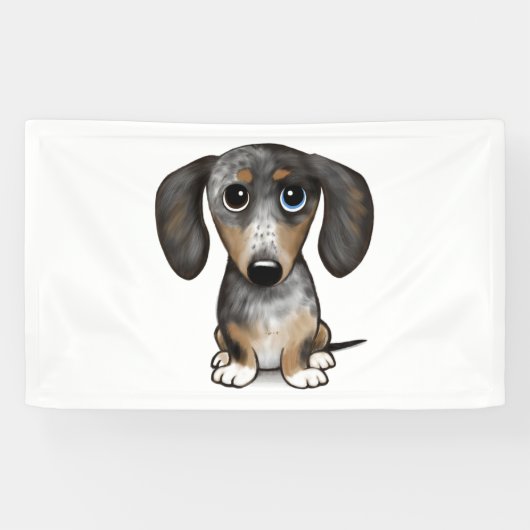 Merle Dapple Dachshund Schattige Wiener Dog Spandoek (Horizontaal)
