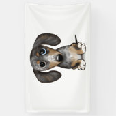 Merle Dapple Dachshund Schattige Wiener Dog Spandoek (Verticaal)