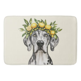Merle Great Dane Dog Lemon Crown Badmat