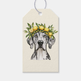 Merle Great Dane Dog Lemon Crown Cadeaulabel