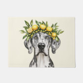 Merle Great Dane Dog Lemon Crown Deurmat (Voorkant)