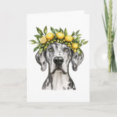 Merle Great Dane Dog Lemon Crown Kaart (Voorkant)