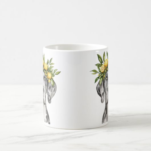 Merle Great Dane Dog Lemon Crown Koffiemok (Center)