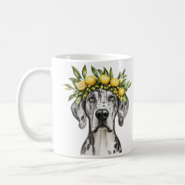 Merle Great Dane Dog Lemon Crown Koffiemok