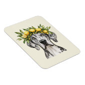 Merle Great Dane Dog Lemon Crown Magneet (Rechterzijde)
