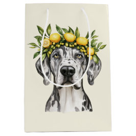 Merle Great Dane Dog Lemon Crown Medium Cadeauzakje