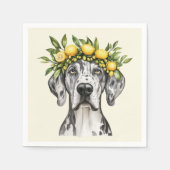 Merle Great Dane Dog Lemon Crown Servet (Voorkant)