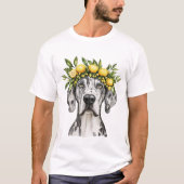 Merle Great Dane Dog Lemon Crown T-shirt (Voorkant)