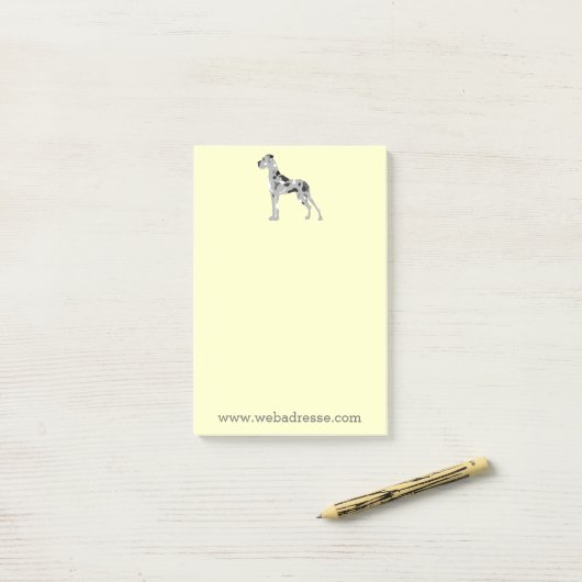 Merle Great Dane Post-it® Notes (Op bureau)