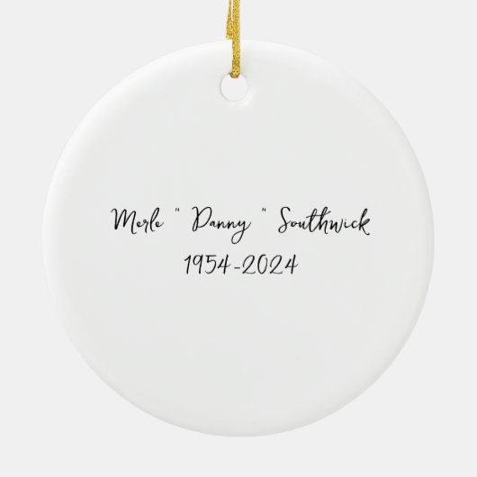 Merle Southwick Keramisch Ornament (Achterkant)
