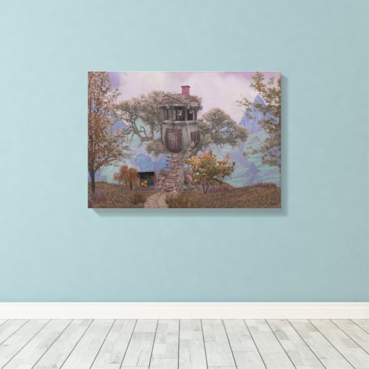 Merle's Treehouse Canvas Afdruk (Insitu (Houten vloer))