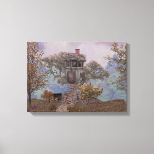 Merle's Treehouse Canvas Afdruk