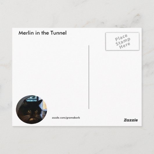 Merlijn in het Briefkaart van de Tunnel (Achterkant)