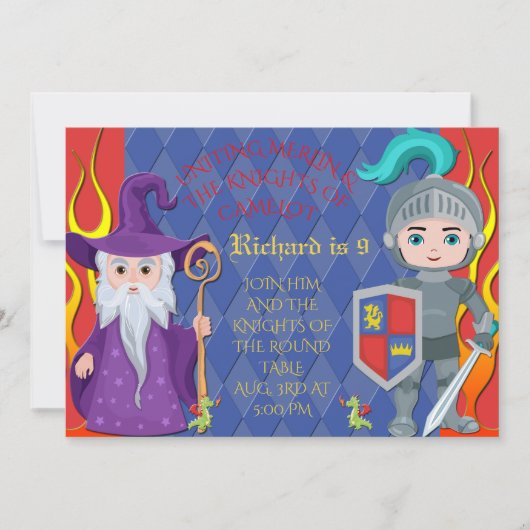 Merlijn & Ridders van de Ronde Tafel Camelot Uitno Kaart (Voorkant)