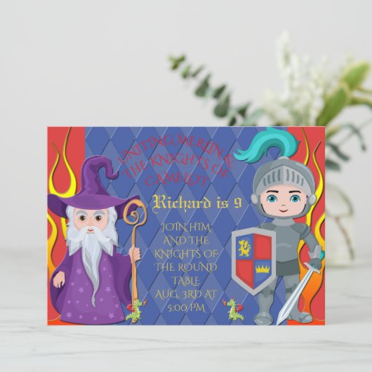 Merlijn & Ridders van de Ronde Tafel Camelot Uitno Kaart (Staand voorkant)