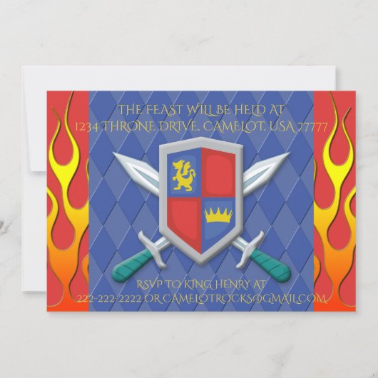 Merlijn & Ridders van de Ronde Tafel Camelot Uitno Kaart (Achterkant)