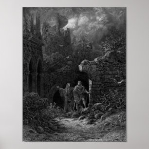 Merlin adviseert koning Arthur Poster