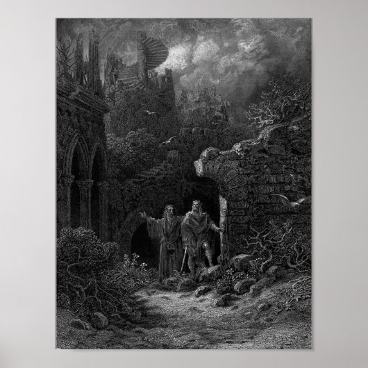 Merlin adviseert koning Arthur Poster (Voorkant)